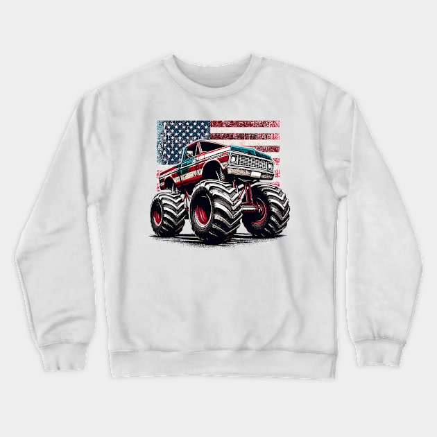 Monster Truck Crewneck Sweatshirt by Vehicles-Art